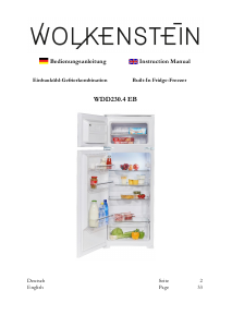 Manual Wolkenstein WDD230.4 EB Fridge-Freezer