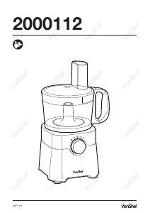 Handleiding VonShef 2000112 Keukenmachine