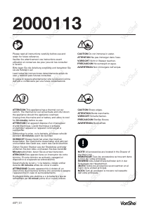 Manual VonShef 2000113 Food Processor