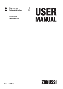 Manual Zanussi ZDT15006FA Dishwasher