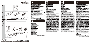 Mode d’emploi Nordlux Cambio 3-Kit Lampe