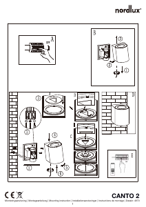 Manual de uso Nordlux Canto 2 Lámpara