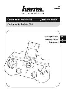 Manual Hama 00048986 CreeDroid Mobile Game Controller