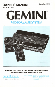 Manual Coleco Gemini