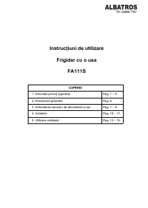 Manual Albatros FA111S Frigider