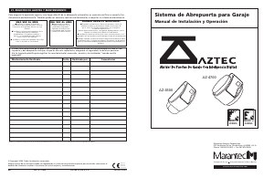 Manual de uso Aztec AZ-4500 Abrepuertas para garaje