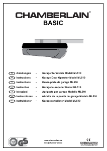 Manual de uso Chamberlain ML510 Basic Abrepuertas para garaje