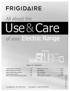 Manual Frigidaire CGEF3058RF Range