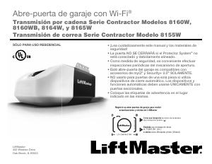 Manual de uso LiftMaster 8160WB Abrepuertas para garaje