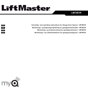 Bruksanvisning LiftMaster LM70EVK Garageportöppnare
