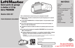 Mode d’emploi LiftMaster 8365-267 Premium Ouvre-porte de garage