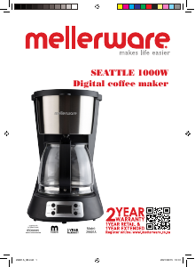 Handleiding Mellerware 29801A Seattle Koffiezetapparaat