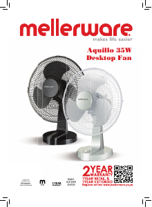 Manual de uso Mellerware 35810WH Aquillo Ventilador