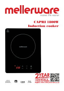 Mode d’emploi Mellerware 46004B Capri Table de cuisson