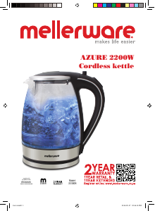 Mode d’emploi Mellerware 22300B Azure Bouilloire