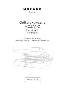 Instrukcja Mozano GR 001 Kontakt grill