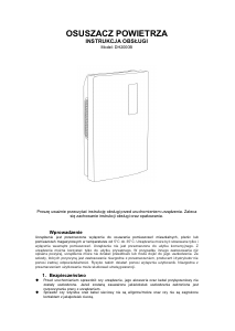 Instrukcja Mozano DH2000B Osuszacz