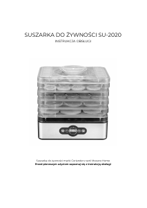 Instrukcja Mozano SU-2020 Suszarka do warzyw
