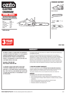 Manual Ozito ECS-1935 Chainsaw