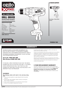 Manual Ozito PXDDK-250C Drill-Driver