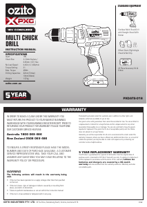 Manual Ozito PXDATK-250 Drill-Driver