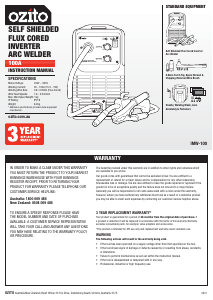 Manual Ozito IMW-100 Welder