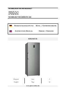 Bedienungsanleitung PKM KSGS415 IX Gefrierschrank