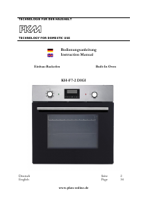 Manual PKM KH-F7-2 Digi Oven