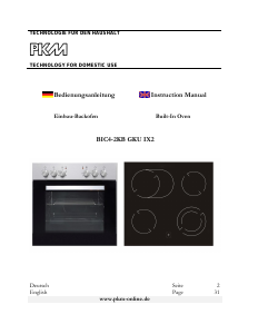 Handleiding PKM BIC4-2KB GKU IX2 Fornuis