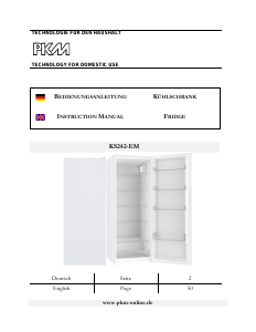 Bedienungsanleitung PKM KS242-EM Kühlschrank