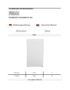 Manual PKM KS94 Refrigerator