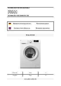 Manual PKM WA6-ES1510 Washing Machine