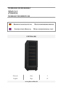 Manual PKM UWTS56-20G Wine Cabinet