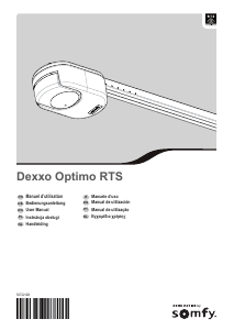 Manual Somfy Dexxo Optimo RTS Abridor de porta de garagem