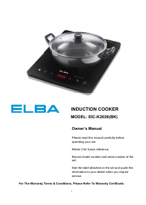 Manual Elba EIC-K2026(BK) Hob