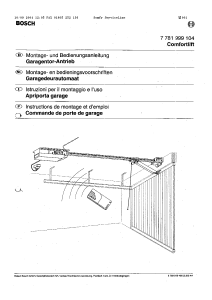 Manuale Bosch Comfortlift Apriporta per garage