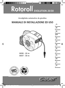 Bruksanvisning Claber Rotoroll Evolution 30 Slangvinda