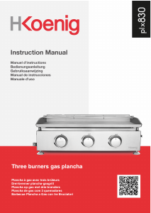 Manual de uso H.Koenig PLX830 Barbacoa