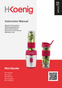 Handleiding H.Koenig SMOO10 Blender