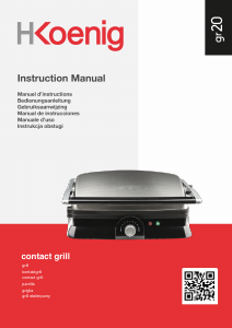 Manuale H.Koenig GR20 Grill a contatto