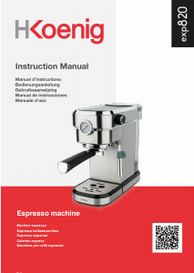 Manual de uso H.Koenig EXP820 Máquina de café espresso