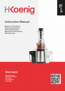 Manual H.Koenig GSX18 Juicer