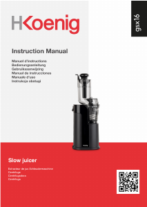 Manual H.Koenig GSX16 Juicer