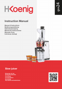 Manual H.Koenig GSX24 Juicer