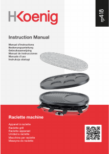 Manuale H.Koenig RP418 Raclette grill