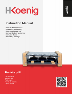 Manual de uso H.Koenig WOD6 Raclette grill