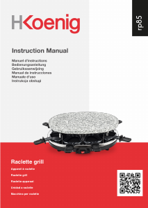 Manual de uso H.Koenig RP85 Raclette grill