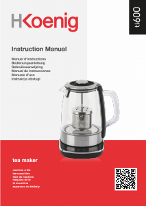 Manual H.Koenig TI600 Tea Machine