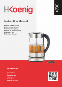 Manual de uso H.Koenig TI700 Máquina de té