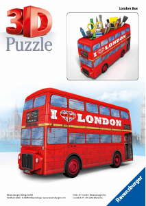 Panduan Ravensburger London Bus Puzzle 3D